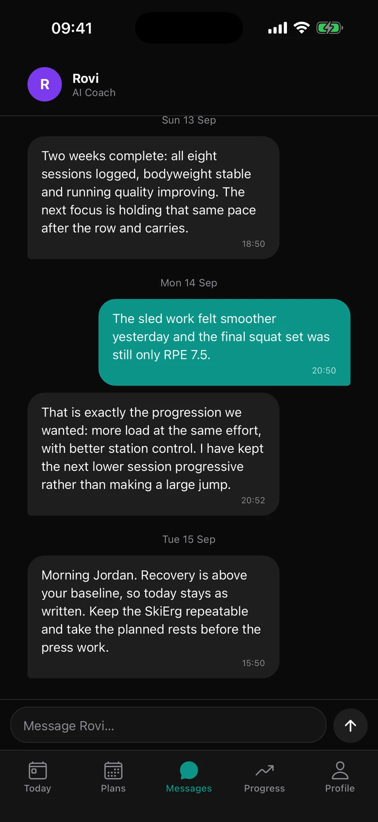 A conversation with Rovi about training and recovery
